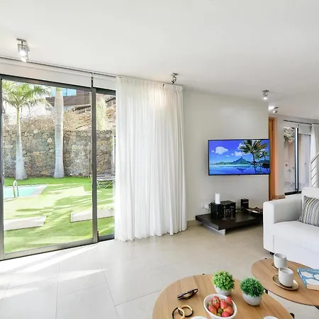 Salobre Terraza Dos Luxury Retreat In Gran Canaria Private Outdoor Heatable Pool Bbq Facilities Shaded Outdoor Dining Area Salobre,
