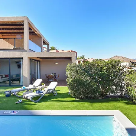 Salobre Terraza Dos Luxury Retreat In Gran Canaria Private Outdoor Heatable Pool Bbq Facilities Shaded Outdoor Dining Area Salobre,